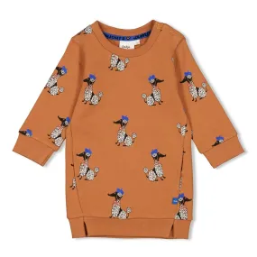 Feetje - Sweatjurk AOP Camel - Amour Toujours