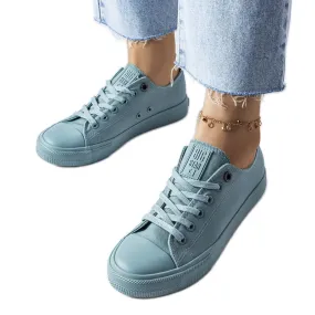 Groene canvas sneakers van Big Star LL274019 groente
