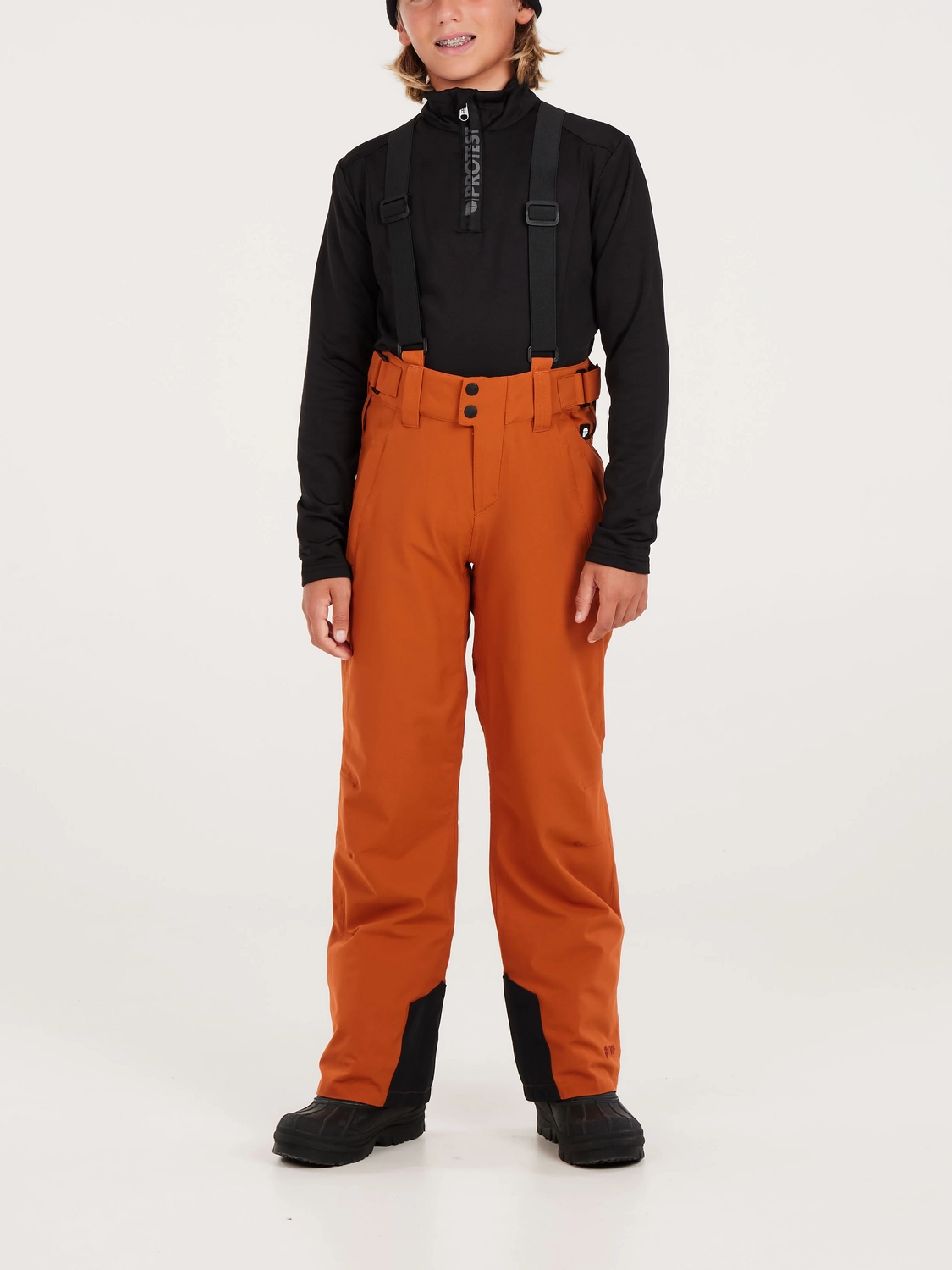 Skibroek Protest Boys Bork Jr Snowpants Umberorange
