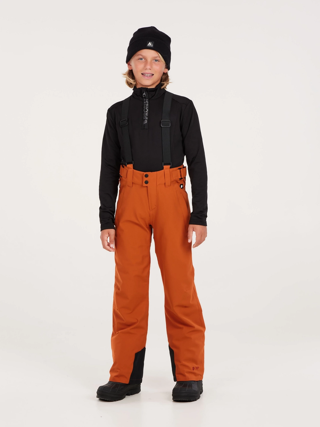 Skibroek Protest Boys Bork Jr Snowpants Umberorange