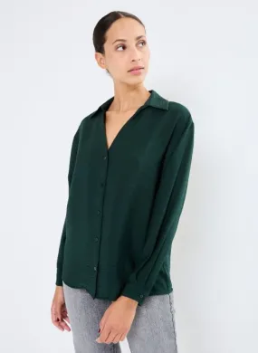     VILA VIDOMIRA VNECK L/S SHIRT  NOOS  GROEN   